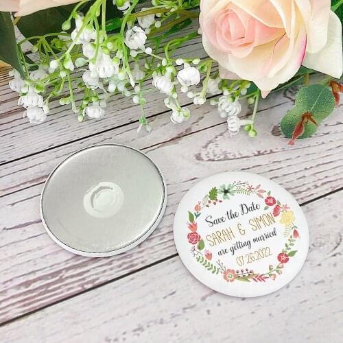 Personalized Save The Date Magnets Wedding Invitation Custom Save The Date Wedding Fridge Magnet 58mm 2.25"