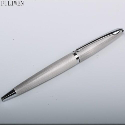 FULIWEN Antique Sliver Ball Pen Black Balpen Luxury Ball Point Pen School Office Writting