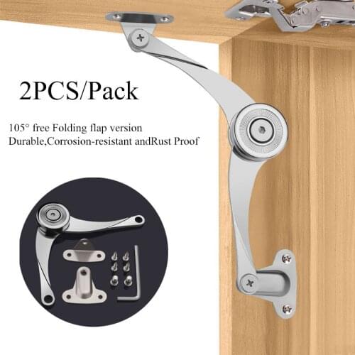 Folding Damper Flap Stay Support Hinge Hydraulic Struts for Upper or Lower Cabinet Doors Wardrobe Support Cabinet Door