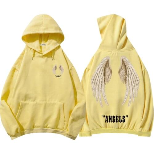 Oversized Graphic Hoodies Angel Wing Hoodie Cotton Women Thermal Sweatshirt Women Y2k Vintage 90s Aesthetic Outerwear Black Tops