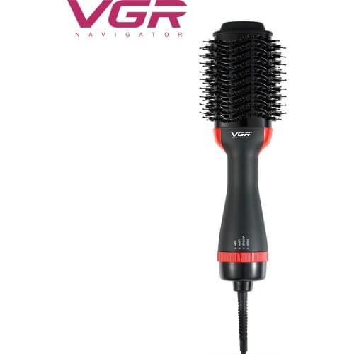 VGR Multifunctional hot air comb negative ion hair dryer hair curler straight hair comb hair dryer 4 in 1 hair styling tool