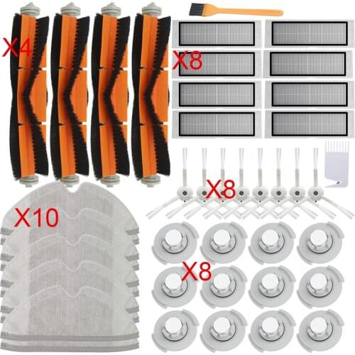 2* Main Brush+6 *Side Brush + 4* HEPA Filter Suitable for xiaomi vacuum 2 roborock s50 xiaomi roborock Mi Robot parts filters