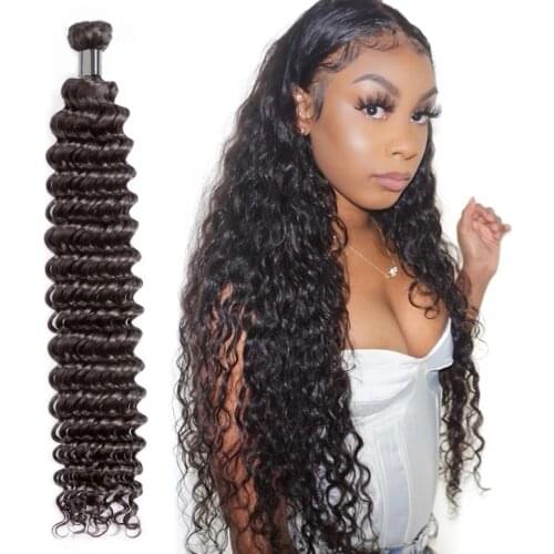 Queen Nala OneCut Hair P Brazilian Hair Weave Bundles Deep Wave 8-30inch P Remy Hair Extension Natural Color