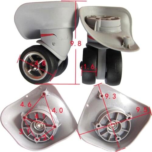 2pcs Rubber Swivel Wheels 360 Degree Rotation Suitcase Replacement Casters M68C