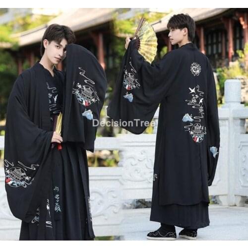 2021 tang dynasty ancient chinese costume hanfu dress traditional chinese clothing men han dynasty long robes dance folk stage