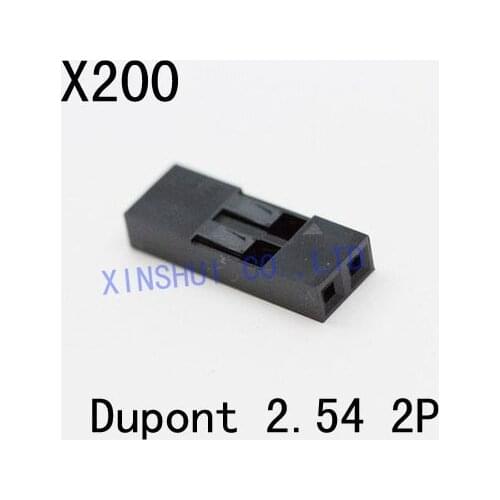 2pin 2.54mm Plastic Dupont Head Jumper Wire Cable Housing Female Pin Connector