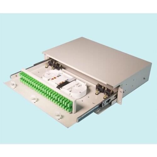 2U Rack type termination box, slide type, 19'', 48 ports