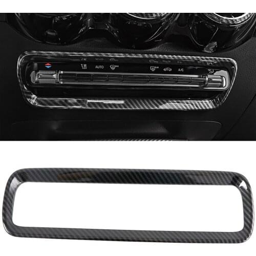Car Accessories for Mercedes-Benz GLA GLB 200 250 2020-2021 Carbon Fiber Printed Interior Air Condition Switch Cover Trim