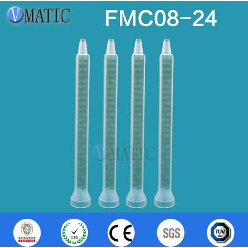 Free Shipping 5Pcs Quality Green Resin Static Mixer Fmc08-24 Mixing Nozzles Screw Mouth Silicone Mixing Tube Nozzle