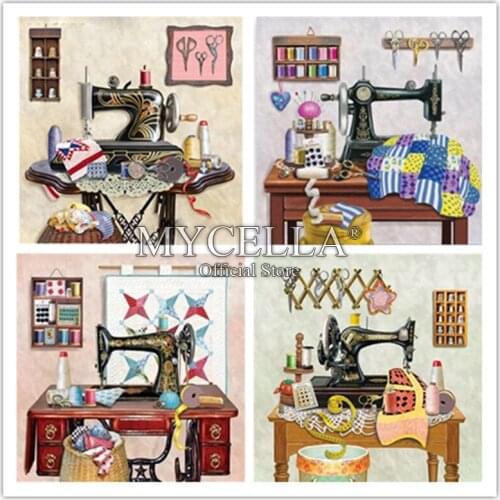 DIY 5D Diamond Embroidery Full Sewing Machine Cross Stitch Diamond Painting Cartoon Diamond Mosaic rhinestones Home Decor gift