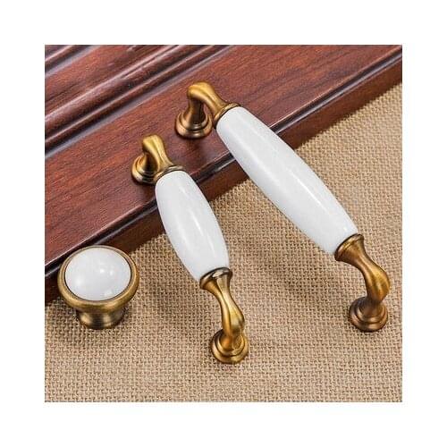 Ceramic Pull Handles Drawer Pulls Handles Bronze Copper Dresser Handles / Kitchen Cabinet Handles Kitchen Hardware