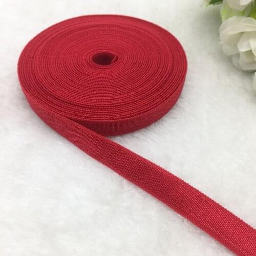 5 yds 3/8" Red Spandex Ribbon Multirole Fold Over Elastic Band For Sewing Ties Hair Accessories Waist Garment Accessory