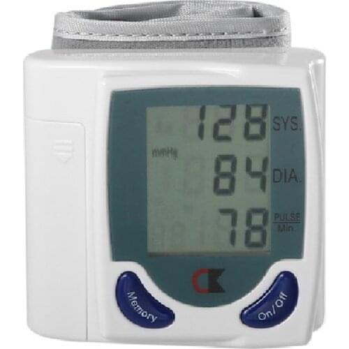 New 2018 Health Care Automatic Digital LCD Wrist Blood Pressure Monitor for Measuring Heart Beat And Pulse Rate DIA SYS