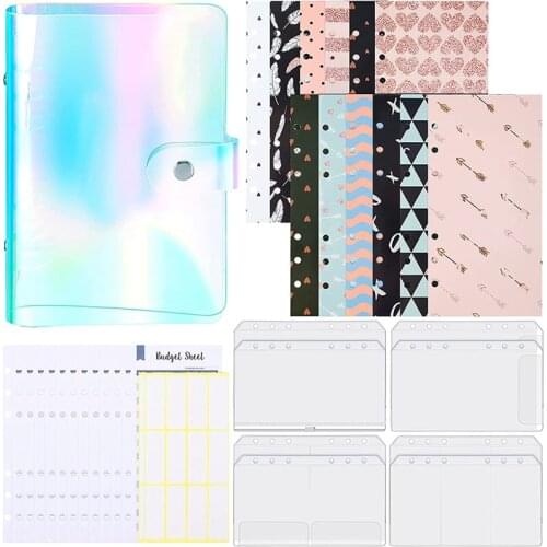 A6 PVC Notebook Binder Sleeve,Budget Money Envelope,Expense Budget Sheet for Daughters,Girlfriends,Mothers and Relatives