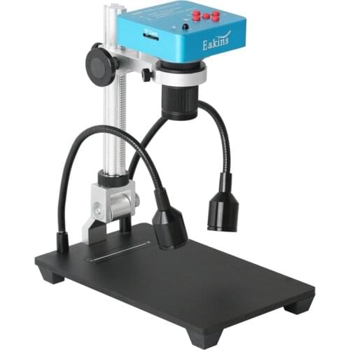 2K 48MP 37MP 36MP 1080P USB HDMI VGA Industry Electronic Video Microscope Camera + 80X C mount Lens + Stand For PCB Soldering