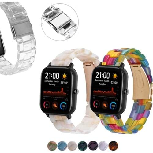 20mm 22mm Transparent Resin Strap Band for Huami Amazfit GTS 2 GTS2 mini band strap