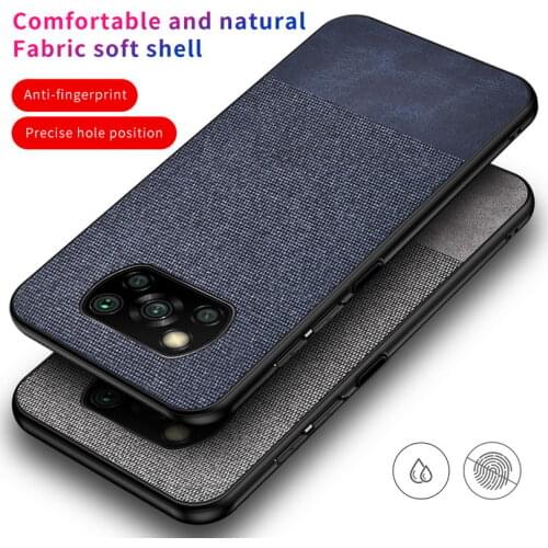 Luxury Cloth case For POCO X3 NFC Case POCO X3 soft tpu Phone case For POCO F2 Pro fundas POCO X2