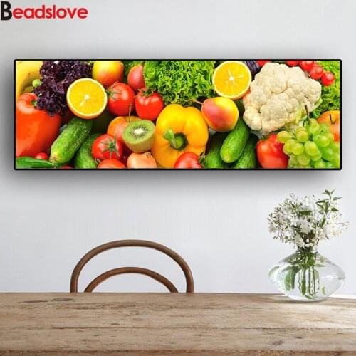 Fresh vegetables large 5D DIY Diamond Painting Square Round Embroidery Full Cross Stitch Mosaic Needlework Home Decor