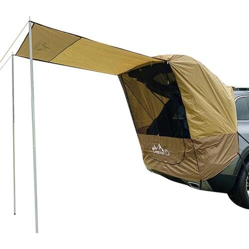 Car Rooftop Tent Car Trunk Tent Sunshade Rainproof Rear Tent Simple Motorhome For Self-driving Tour BBQ Outdoor Camping Tent