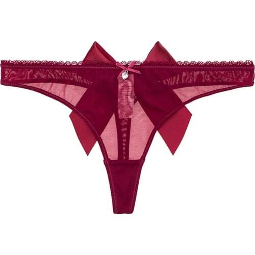 Varsmiss Panties Women Thong Transparent Underwear Solid Lace Thong Briefs Low-rise Panties S M L XL 2XL for ladies