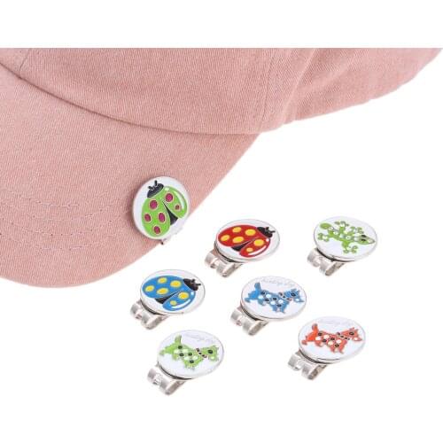 1Pc Zinc Alloy Animals Pattern Golf Hat Clip With Magnetic Golf Ball Aiming Marker Alignment Tool On Caps Visor For Golfer Gifts