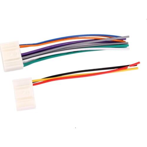 2PCS CAR CD PLAYER WIRING HARNESS ADAPTER CABLE FOR HYUNDAI IX35/ KIA K2 K3