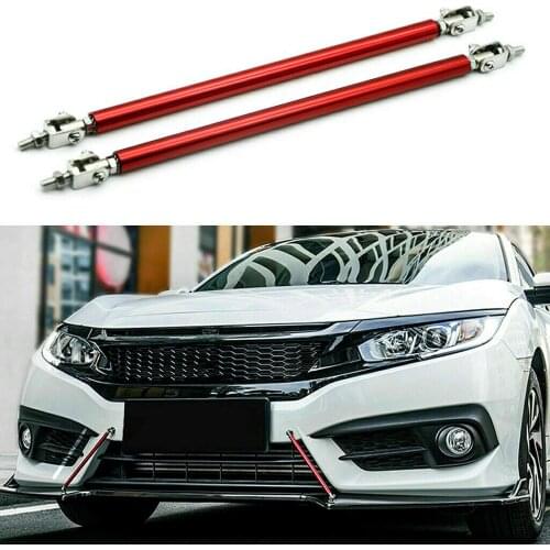 2pcs Universal Adjustable Car Rear Frame Bumper Lip Front Bumper Rod Splitter Lip Protector Strut Tie Bar Support auto styling