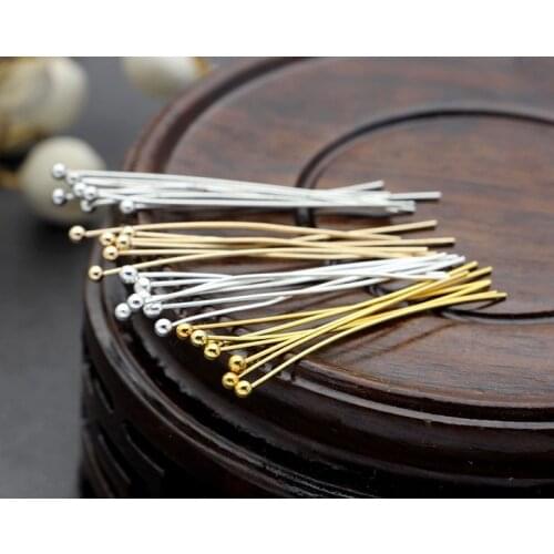 200pcs/lot Gold Silver Bronze Rhodium Color Copper Material Ball Head Pins Needles DIY Jewelry Accessory Jewellery Finding