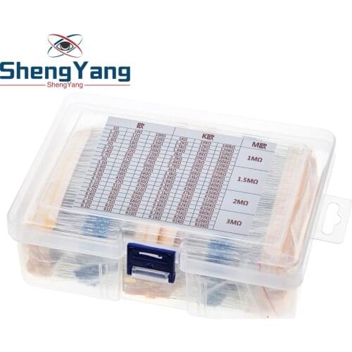 2600pcs/lot 130 Values 1/4W 0.25W 1% Metal Film Resistors Assorted Pack Kit Set Lot Resistors Assortment Kits Fixed resistor