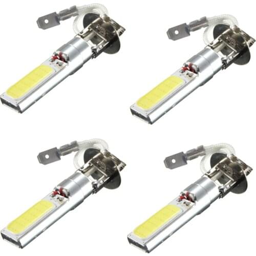 4pcs/lot Super Bright COB LED Auto Light Bulbs HeadLight 12V Fog Light Lamp Bulb Light Source Parking High-Power