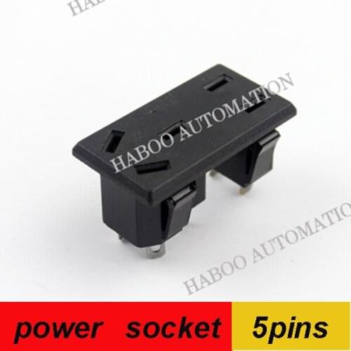 5pcs/lot packing DC power socket HABOO factory directly electrical power socket with 5pins shipping free