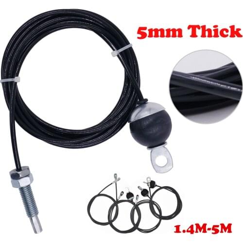 2.5m/3m/3.5m Gym Steel Cable Wire Rope 5mm Thick Heavy Duty Parts Accessories With Ball for Lifting Training Pulley Home Fitness