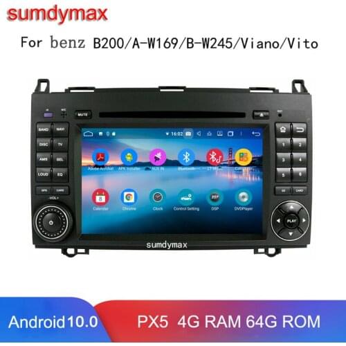 7" android 10 car audio player for Mercedes/Benz/Sprinter/B200/B-class/W245/B170/W169 vito viano gps navigation 8core 4g 64g