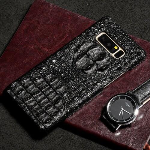 Luxury Genuine Leather phone case For Samsung Galaxy note 10 plus 10+ Crocodile Texture cover For Samsung A50 a70 a30 a40 a10 s8