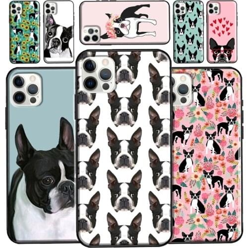 Boston Terrier Dog Case For iPhone 12 Pro Max XS X XR Full Cover For iPhone 11 Pro Max 7 8 Plus 6S SE 2020
