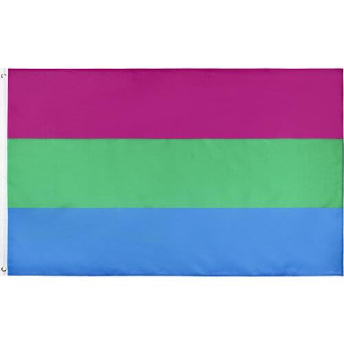 90x150cm LGBT Polysexual Pride Flag