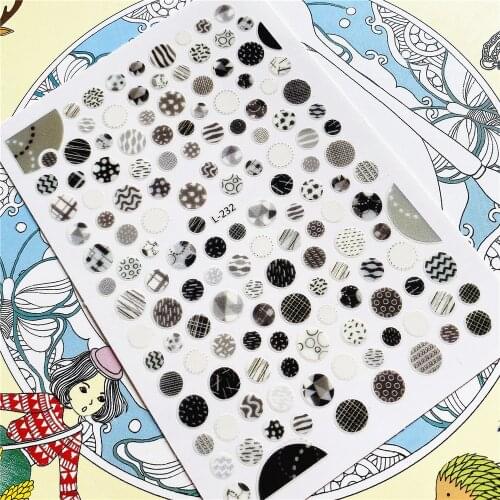 L-231 L-232 Spherical patch 3D Back glue Nail Art Stickers Decals Sliders Nail ornament decoration