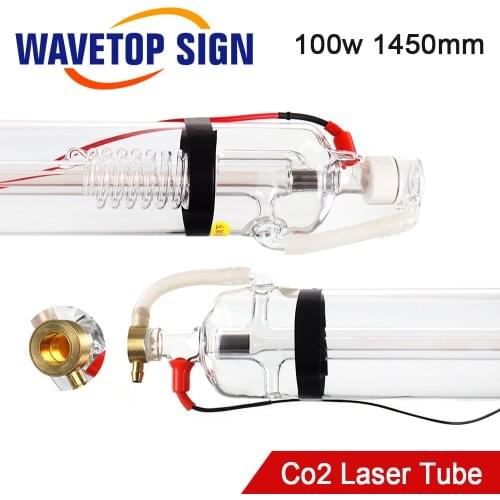 WaveTopSign Co2 Laser Tube 100W Length 1450mm Dia.80mm Laser Glass Tube use for CO2 Laser Engraving Machine