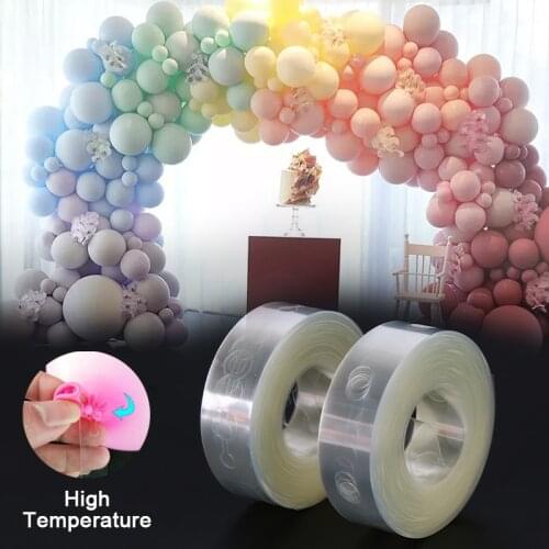 5 M Balloon Strip Arch Party Connect Chain Plastic Tape Garland String Wedding Balloon Shape Single Hole Double Hole Buckle