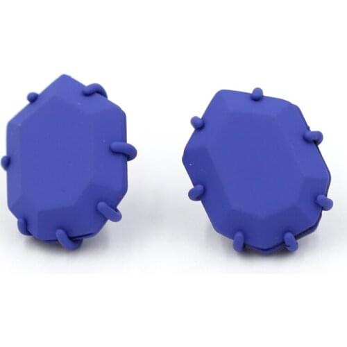 Fashion Heavy Geometric Earrings Matte Painted Valentines Day Gift Colored Matte Stud Earrings for Women