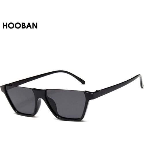 HOOBAN 2020 New Half-Frame Sunglasses Women Men Vintage Brand Designer Sun Glasses For Women Stylish Outdoor Eyewear Shade