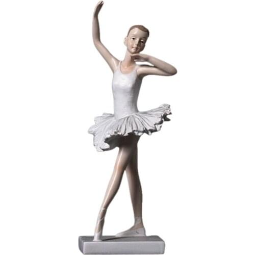 Practical Nordic Style Ballet Girl Statue Creative Home Decor Resin Ballet Figurines for Home Room Decoration