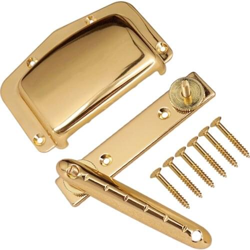 Adjustable Fixed Bridge Tailpiece and Cover for 6 String Electric Guitar Replacement