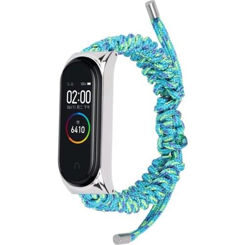 12 Colors Braided Nylon Rope Bracelet for Xiaomi Mi Band 6 5 4 3 Watch Strap for Miband Men/Women Wristband Belt