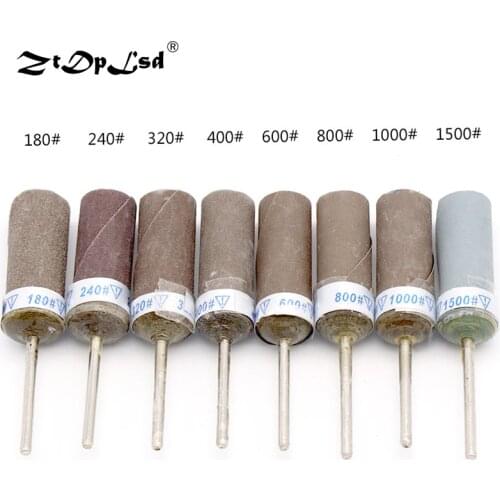 ZtDpLsd 1Pc 2.35mm Shank Sanding Bands Sandpaper Grinding Wheels Head For Dremel Electric Drill Abrasive Rotary Tools Belt Paper