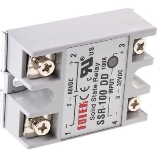SSR-100 DD Solid State Relay Module 100A 3-32V DC Input 5-60V DC Output Relay Y98E