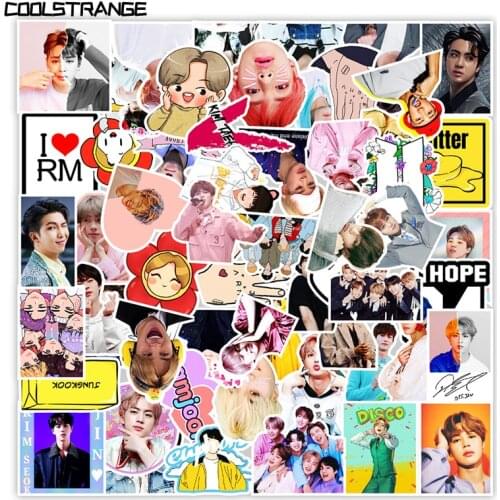 10/30/50Pcs Bangtan Boys Stickers KPOP Stars Stickers For Kids Motorcycles Skateboards Phones DIY Hand Diaries Scrapbook Toys