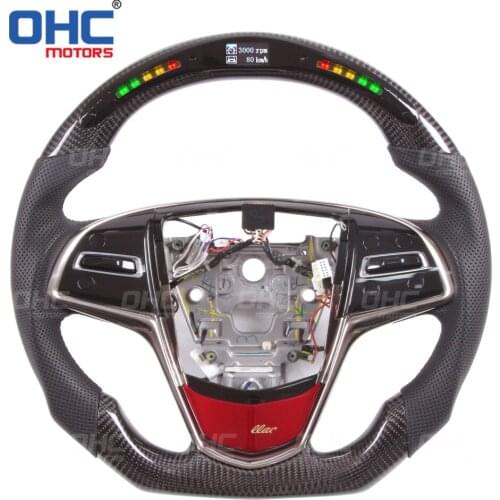 100% Real Carbon Fiber LED Steering Wheel for CT4 CT5 CT6 XT4 XT5 XT6 ATS Escalade