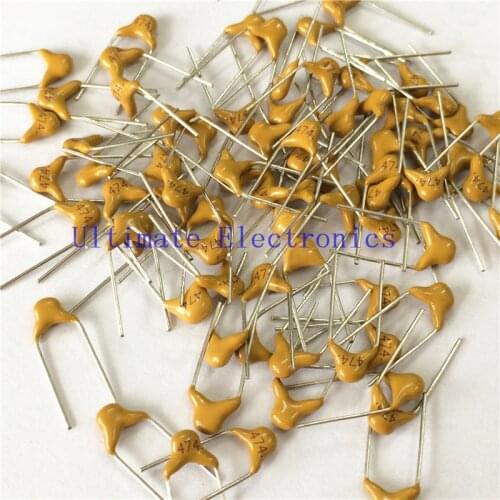 100pcs/lot Multilayer ceramic capacitor 0.47uF 474 50V 470nF 474M P=5.08mm