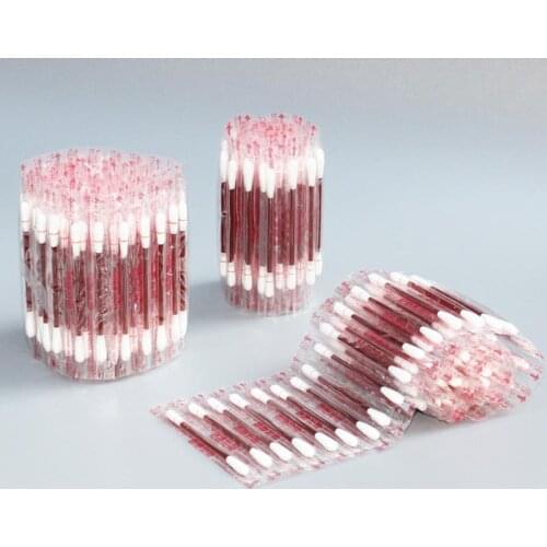 20Pcs Disposable Medical Iodine Cotton Stick Swab Home Disinfection Emergency Double Head Wood Buds Tips Nose Ears Cleaning